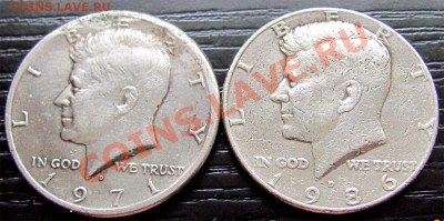 Q79 Два халфа США 1971D, 1986D по курсу валюты 28.07 в 22°° - Q79 Half Dollar 2 pcs_1