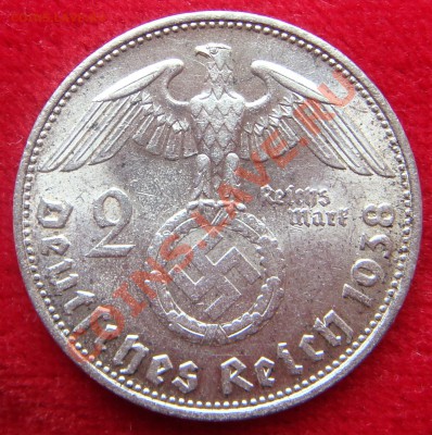 Третий рейх 2 марки 1938В штемпельный блеск - 2