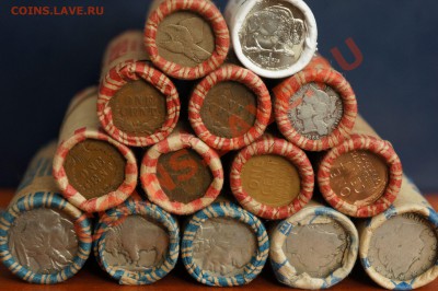США 1 цент Индеец, 5 центов Либерти, Буффало и пр. в РОЛЛАХ - 1