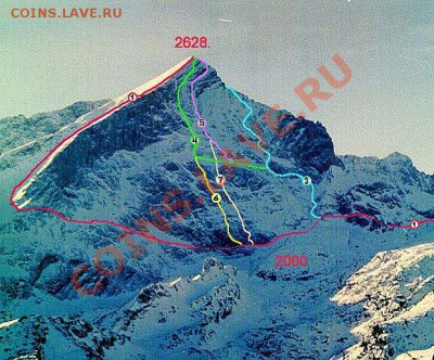 Монеты с ГОРАМИ (любых стран) - Alpspitze Германия -2011 ЧМ по гор. лыжам 3