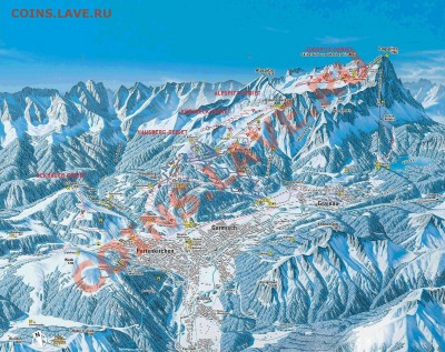 Монеты с ГОРАМИ (любых стран) - Alpspitze Германия -2011 ЧМ по гор. лыжам 2