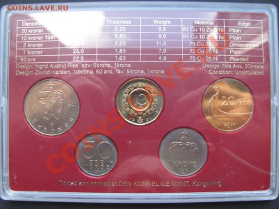 Годовые наборы иностранных монет. Coins sets. - Дания 1994г (2).JPG