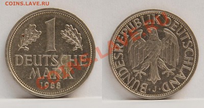 Разные монеты на оценку - 1 Deutsche Mark.JPG