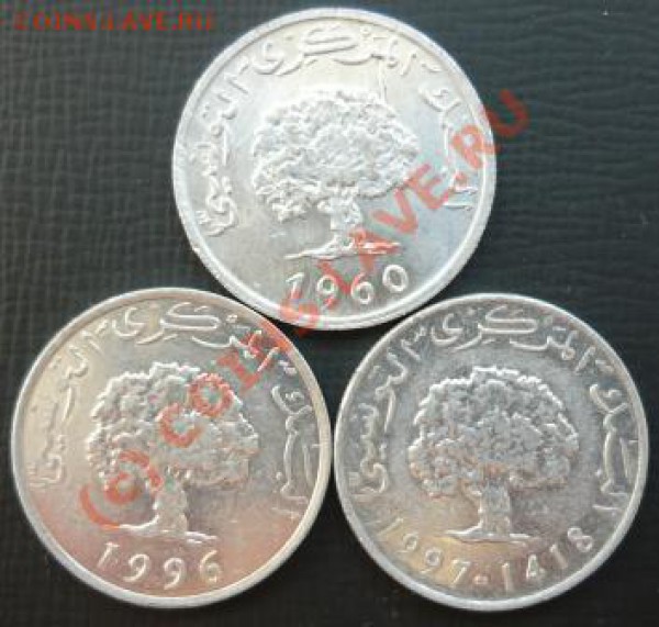 3 монеты Туниса 5 миллим 1960-96-97 г.г. До 6.09.09. 20-00 - Тунис 1.JPG