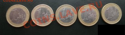 Подборка 1 Евро Германии - 5 шт. (мон. дворы: A,D,F,G,J) - 1Евро2.JPG