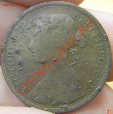 Пол пенни Британия 1891 - DSCN1816.JPG