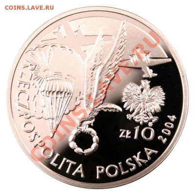 МОНЕТЫ ПОЛЬШИ, продажа, каталоги, альбомы - 2004_14___general_brygady_stanislaw_sosabowski_10zl_awers
