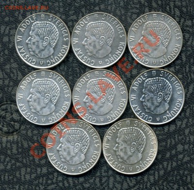 Шведы. Только серебро. Погодовка 10, 25, 50 эре, 1 кр. 20 в. - img225