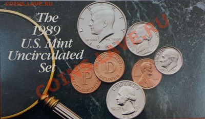 США годовой UNC набор 1989 двор P до 09.08.12 22:00 - 1