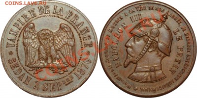 Шуточное подражание 10 сантимов 1870 Франция Sedan - 10 centimes 1870 Sedan.JPG