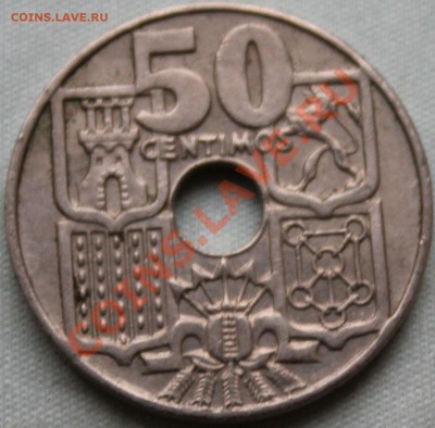 Старая ИСПАНИЯ 50с 1949г. с дырочкой до 13.08.12г. в 22-00 - IMG_1311.JPG