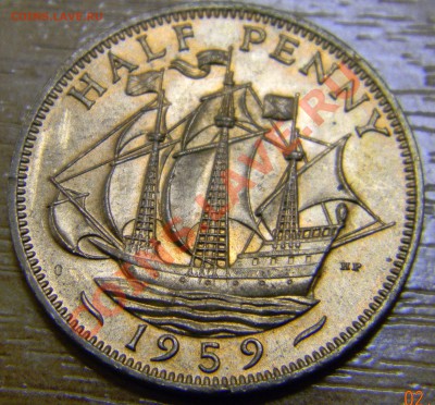 Half Penny 1959 Британия UNC - DSCN1853.JPG