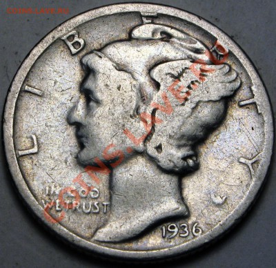 10 центов (Dime) США 1936 - Good - до 15.08 18 МСК - 048.JPG