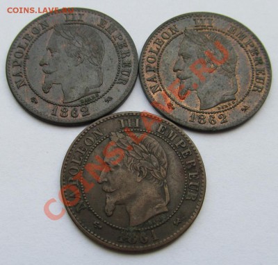 2 цента 1861 и 1862 Франция unc ? - 15