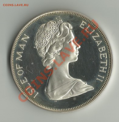 1 Краун. Остров Мэн. 1977 - PROOF - до 14.08 18 МСК - 600