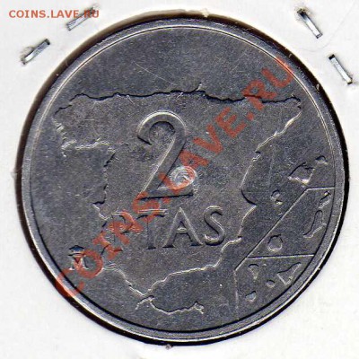 ИСПАНИЯ 2 ПЕСЕТЫ 1982 КАРТА ДО 16.08.12 В 22.00МСК (2762) - img731