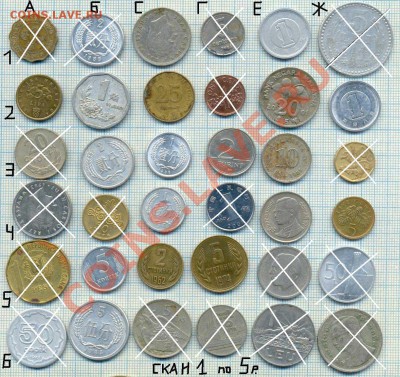 иностранные монеты на выбор 2 - скан 1  2  по 5рубиспр