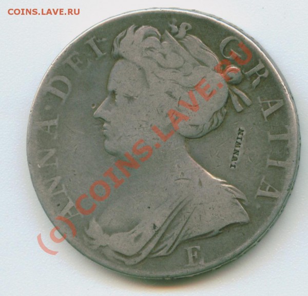 Англия крона 1707 Анна - Image7