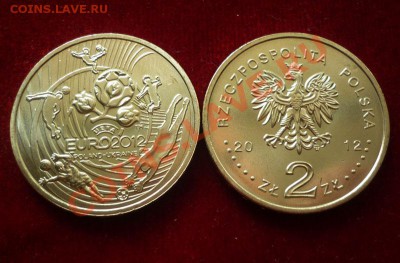 ПОЛЬША 2 злотых 2012 Чемпионат ЕВРОПЫ по ФУТБОЛу 80р - Poland2zl2012euro