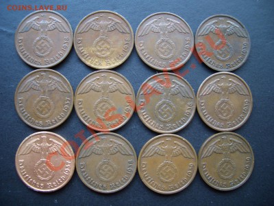 Германия, 3-й Рейх,Бронза-Пфенниги 50 монет 26.08.2012-22.00 - ReichPfennigs 005