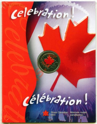 Q99 Канада 25¢ 2004 Canada Day цветной до 29.08 в 22°° - Q99 25c 2004 Canada Celebration_1