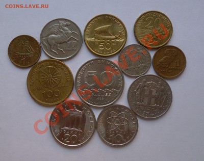 11 монет - ГРЕЦИЯ 1966-1992 до 29.08 21 МСК - 862