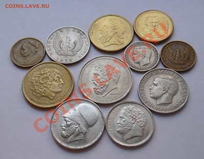 11 монет - ГРЕЦИЯ 1966-1992 до 29.08 21 МСК - 866