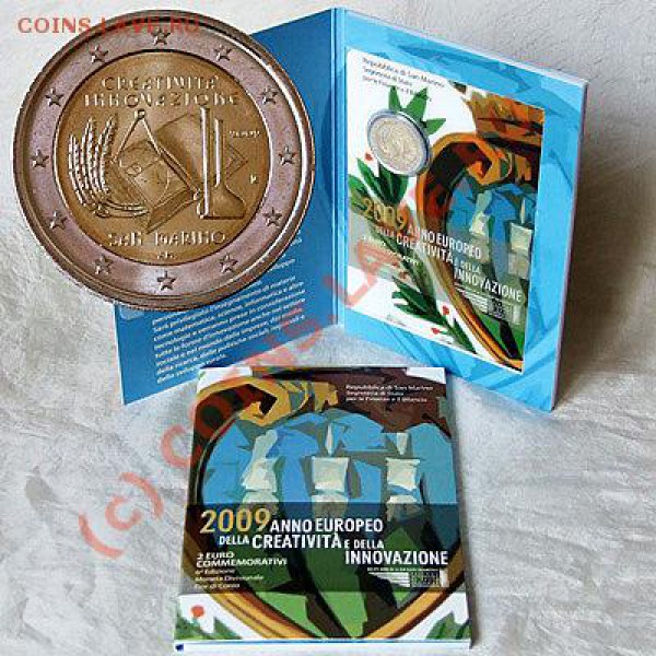 Примерные цены на ещё не вышедшие монеты 2 евро 2009 года. - San Marino 2009
