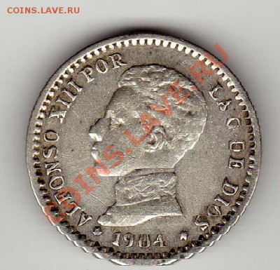 Ag ИСПАНИЯ 50 СЕНТИМО 1904 ДО 30.08.12 В 22.00МСК (2925) - img147