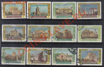 Марки мира и СССР - СССР 1956 ВСХВ Павильоны