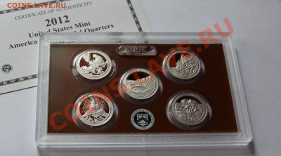 Пруф сет США 2012 квотеры Аmerica the beautiful - коробка 4 квотеры 2012