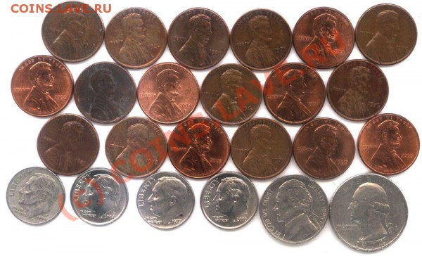 Подборка монет США, 24 шт. до 16.09 в 22.00 - USA Change II - 1