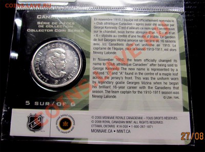 S22 Канада 50¢ 2009 Montreal Canadiens 1910-11 02.09 в 22°° - S22 50c Montreal 1910-11_3