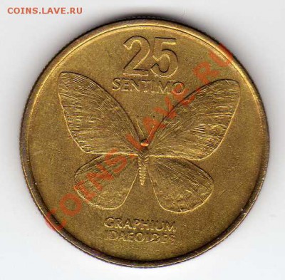 Филиппины 25 сентимо 1989 Бабочка до 03.09.12 в 22ч (3005) - img318