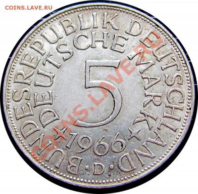 S56 ФРГ 5 марок 1966D до 09.09 в 22°° - S56 5 Mark 1966_1