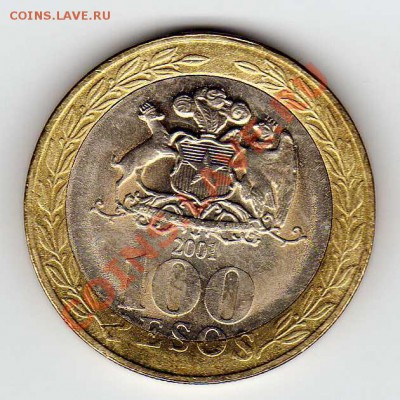 Чили 100 песо 2001 Девушка мапуче до 10.09.12 в 22ч (2888) - img603