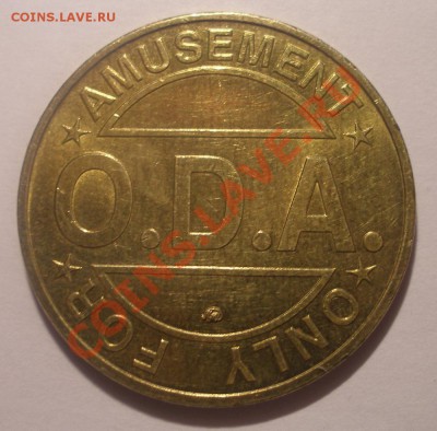 Жетон на опознание и оценку O.D.A. *ONLY*FOR AMUSEMENT* - geton1.JPG