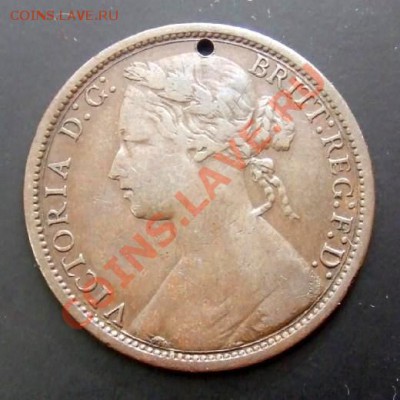 ВЕЛИКОБРИТАНИЯ 1 пенни (1874) Виктория до 11.09. (22.00) - Великобритания 1 пенни (1874) А