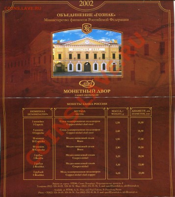 Набор разменных монет ЦБ РФ 2002 год СПМД - img082