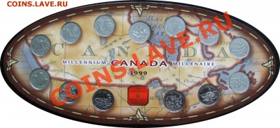 S39 Канада Набор куотеров Millenium 1999 до 12.09 в 22°° - J94 Canada Quarters 1999 Set