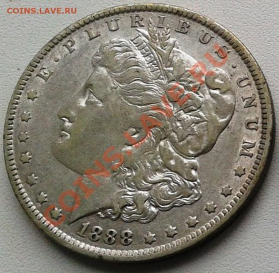 1$ 1888 серебро - 1888а