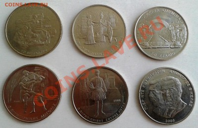 Греция 500 драхм 2000 6 монет - греки1