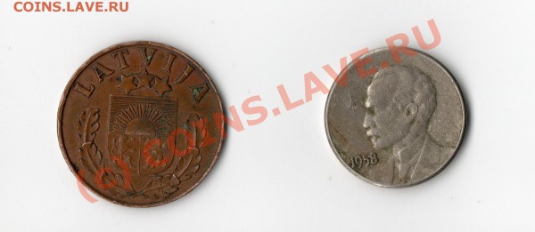 Оценка,продажа(Куба-1 сентаво,1958   Латвия-2 сантими,1939) - img041