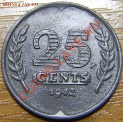25 центов Нидерланды цинк оккупация 1942г. - DSCN2353_thumb