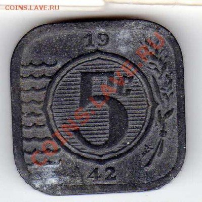 НИДЕРЛАНДЫ 5 ЦЕНТОВ 1942 ДО 13.09.12 В 22.00МСК (3089) - img719