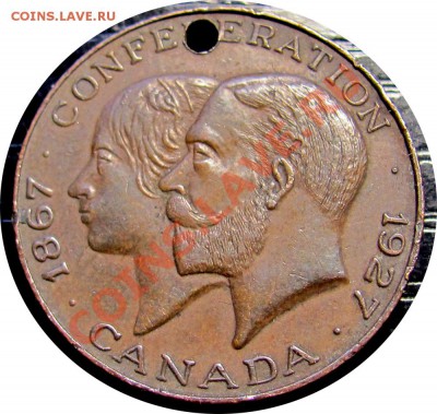 S75 Жетон (медаль) Канада 50 лет Конфедерации 15.09 в 22°° - S75 Confederartion Medal 1927_1