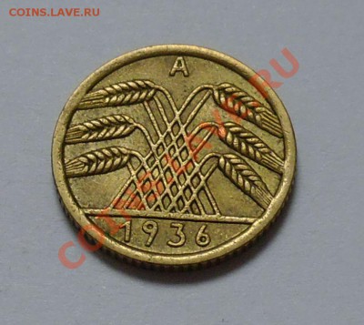 ГЕРМАНИЯ - 5 рейхсфеннигов 1936 A - до 15.09 - 440