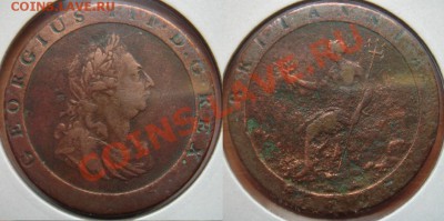 Великобритания: пенни 1797 Колесо Георг 3 до 14.09 22-00 - Пенни 1797.JPG