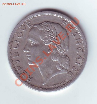 Франция.5 Франков. 1950год. до 17.09.12 в 22.00мск - 5 франков. 2.JPG