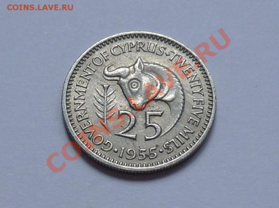 БРИТАНСКИЙ КИПР - 25 миллей 1955 - до 18.09 - 683